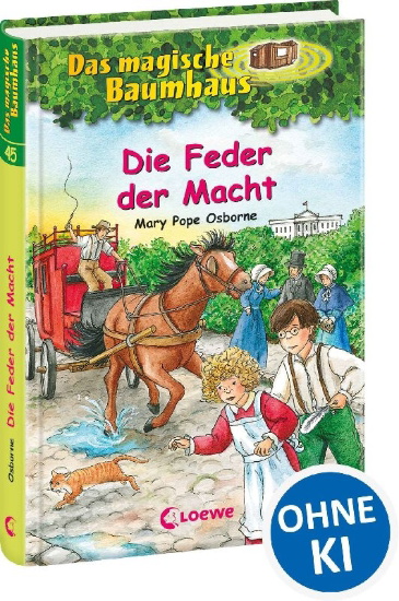 Buchcover und Innenansicht für das Buch: Das magische Baumhaus 45. Die Feder der Macht
