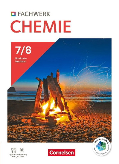 Buchcover und Innenansicht für das Buch: Fachwerk Chemie - Nordrhein-Westfalen 2024 - Schulbuch Band 1: 7./8. Schuljahr