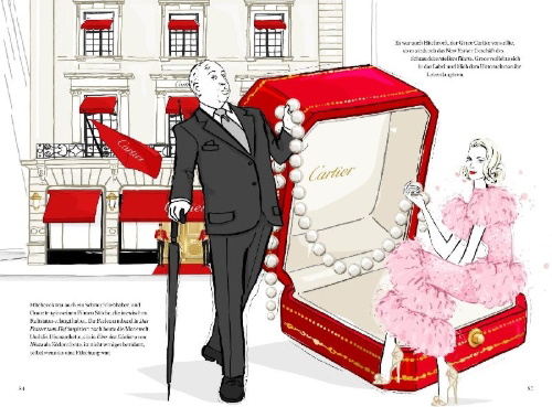 Buchcover und Innenansicht für das Buch: Grace Kelly. The Illustrated World of a Fashion Icon