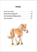 Buchcover und Innenansicht für das Buch: Leselöwen 1. Klasse - Das neue Pferd in der Reitschule