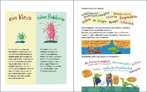 Buchcover und Innenansicht für das Buch: Vom Kranksein und Gesundbleiben