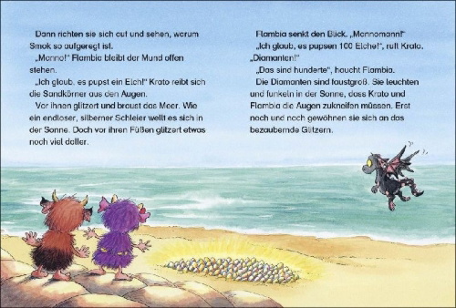 Buchcover und Innenansicht für das Buch: Die Vulkanos brüten was aus!