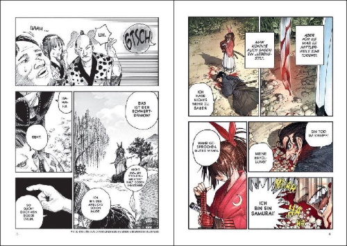 Buchcover und Innenansicht für das Buch: Isekai Samurai