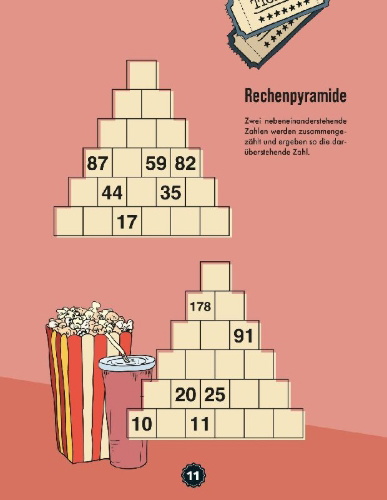 Buchcover und Innenansicht für das Buch: Das Rentner-Rätselbuch - 19 frische Rätselarten mit Nostalgie-Effekt.