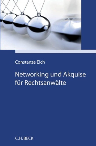 Buchcover und Innenansicht für das Buch: Networking und Akquise für Rechtsanwälte