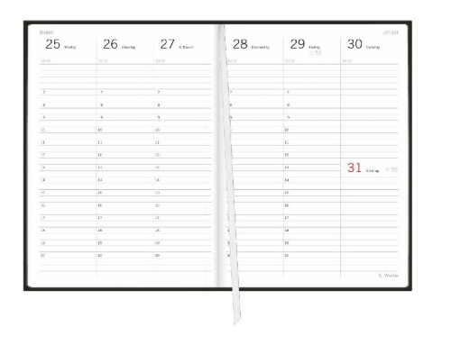 Buchcover und Innenansicht für das Buch: Loriot Agenda A5 2027