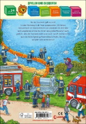 Buchcover und Innenansicht für das Buch: Wo ist das kleine Feuerwehrauto?