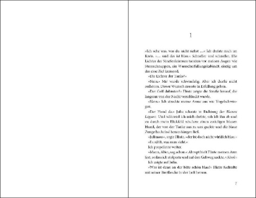 Buchcover und Innenansicht für das Buch: Unsere blauen Nächte
