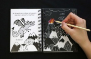 Buchcover und Innenansicht für das Buch: Kreativ-Kratzel Pocket Art: Fantasy