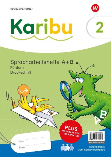Buchcover und Innenansicht für das Buch: Karibu 2. Paket Spracharbeitshefte A+B Fördern
