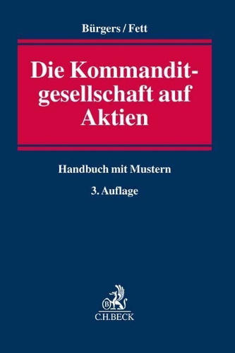 Buchcover und Innenansicht für das Buch: Die Kommanditgesellschaft auf Aktien