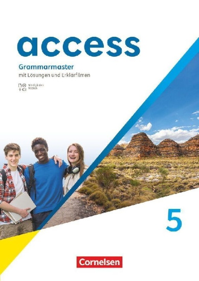 Buchcover und Innenansicht für das Buch: Access Band 5: 9. Schuljahr - Allgemeine Ausgabe 2022 - Grammarmaster mit Lösungen und Erklärfilmen