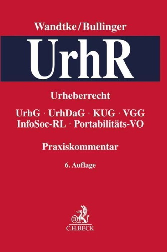 Buchcover und Innenansicht für das Buch: Praxiskommentar Urheberrecht