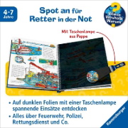 Buchcover und Innenansicht für das Buch: Wieso? Weshalb? Warum? Leuchte und entdecke - Einsatzkräfte