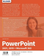 Buchcover und Innenansicht für das Buch: PowerPoint 2021, 2019 + Microsoft 365