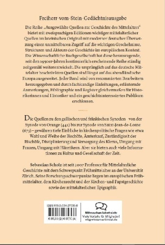 Buchcover und Innenansicht für das Buch: Ausgewählte Synoden Galliens und des merowingischen Frankenreichs