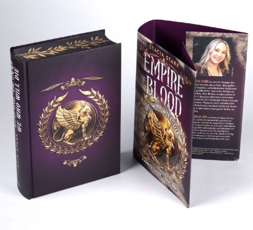 Buchcover und Innenansicht für das Buch: We Who Will Die (Empire of Blood #1)