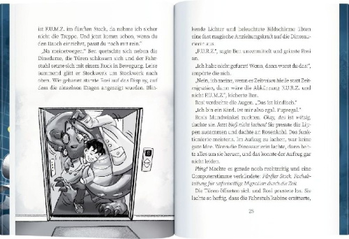 Buchcover und Innenansicht für das Buch: Die Zeitreise-Chaoten (Bd. 1)
