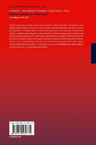 Buchcover und Innenansicht für das Buch: Artificial Intelligence for the Oceans