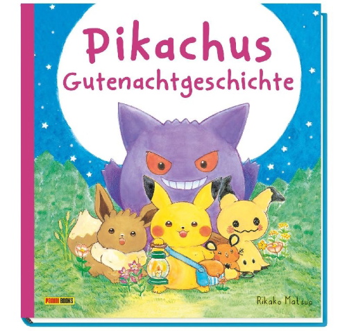 Buchcover und Innenansicht für das Buch: monpoké: Pikachus Gutenachtgeschichte