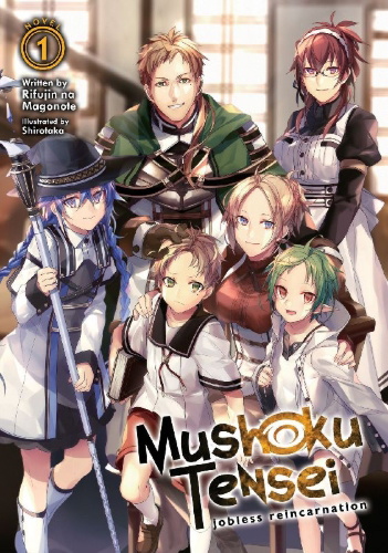 Buchcover und Innenansicht für das Buch: Mushoku Tensei: Jobless Reincarnation (Light Novel) Vol. 1