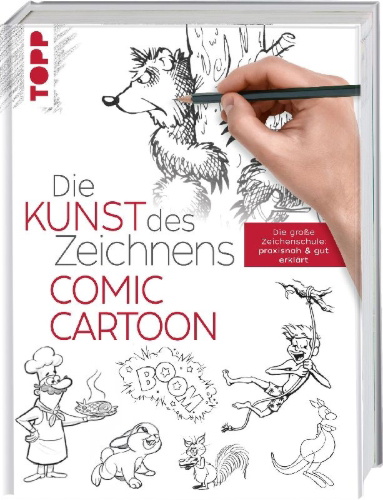 Buchcover und Innenansicht für das Buch: Die Kunst des Zeichnens Comic Cartoon