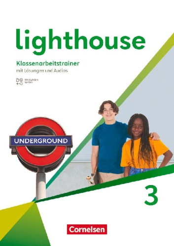 Buchcover und Innenansicht für das Buch: Lighthouse Band 3: 7. Schuljahr - Klassenarbeitstrainer - Mit Audios, Erklärfilmen und Lösungen