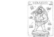 Buchcover und Innenansicht für das Buch: Ich, Herakles, und meine großen Heldentaten. Live aus dem alten Griechenland