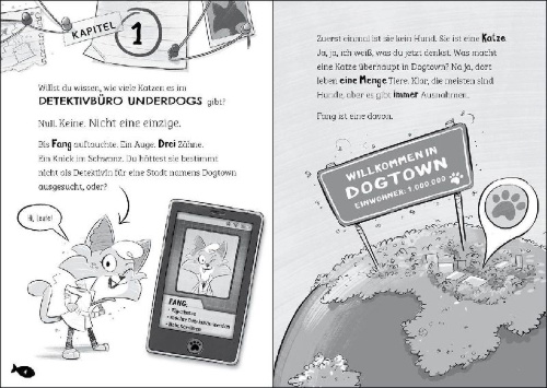 Buchcover und Innenansicht für das Buch: The Underdogs - Catch a cat burglar