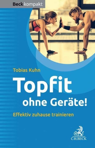 Buchcover und Innenansicht für das Buch: Topfit ohne Geräte!