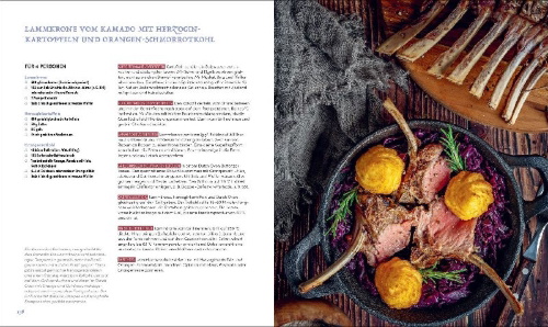 Buchcover und Innenansicht für das Buch: Ku¿stenglut: Das große Buch für den Kamadogrill