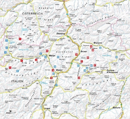 Buchcover und Innenansicht für das Buch: Südtirol für Wandermuffel