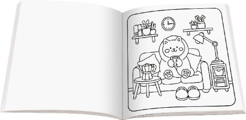 Buchcover und Innenansicht für das Buch: Cosy Colouring: Little Things