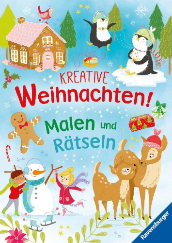 Buchcover und Innenansicht für das Buch: Magical Christmas Activity Book