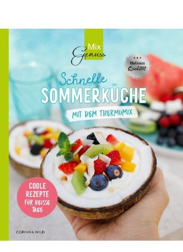 Buchcover und Innenansicht für das Buch: Schnelle SOMMERKÜCHE mit dem Thermomix