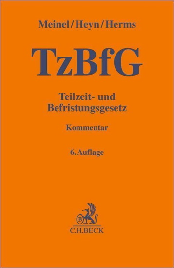 Buchcover und Innenansicht für das Buch: Teilzeit- und Befristungsgesetz