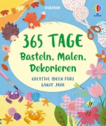Buchcover und Innenansicht für das Buch: 365 Tage Basteln, Malen, Dekorieren