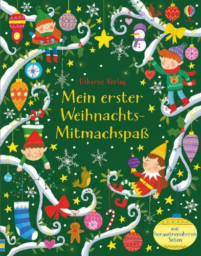 Buchcover und Innenansicht für das Buch: Mein erster Weihnachts-Mitmachspaß