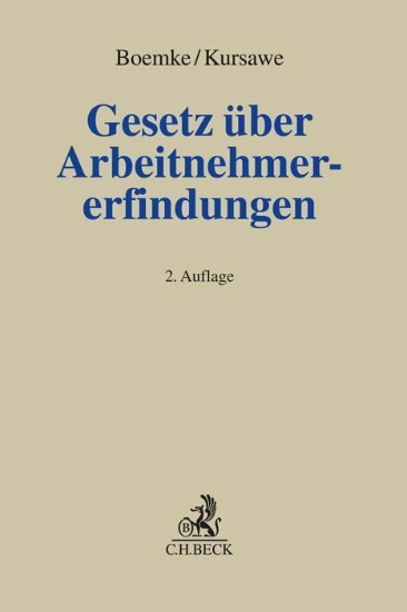 Buchcover und Innenansicht für das Buch: Gesetz über Arbeitnehmererfindungen