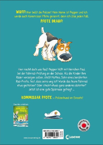 Buchcover und Innenansicht für das Buch: Kommissar Pfote (Band 3) - Schnüffel-Einsatz auf dem Schulhof