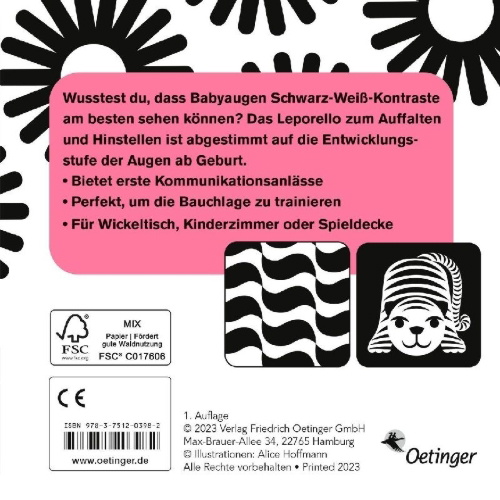 Buchcover und Innenansicht für das Buch: Erste Bilder für Babyaugen. 0-3 Monate