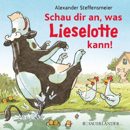 Buchcover und Innenansicht für das Buch: Schau dir an, was Lieselotte kann!