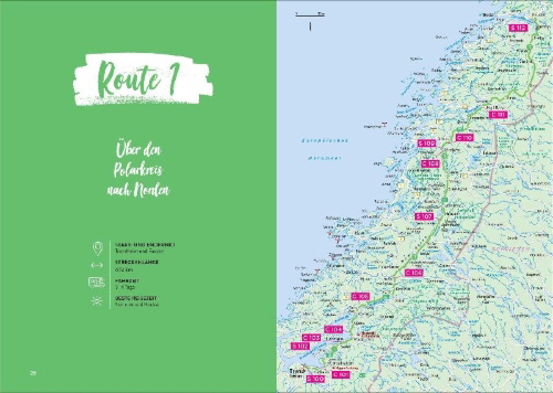Buchcover und Innenansicht für das Buch: Nordnorwegen mit dem Wohnmobil
