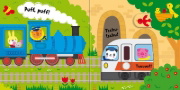 Buchcover und Innenansicht für das Buch: Babys erstes Schiebebuch: Fahrzeuge