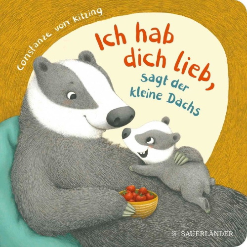 Buchcover und Innenansicht für das Buch: "Ich hab dich lieb", sagt der kleine Dachs