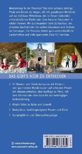 Buchcover und Innenansicht für das Buch: Naturzeit mit Kindern. Provence