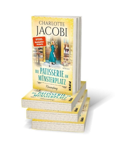 Buchcover und Innenansicht für das Buch: Die Patisserie am Münsterplatz - Neuanfang 