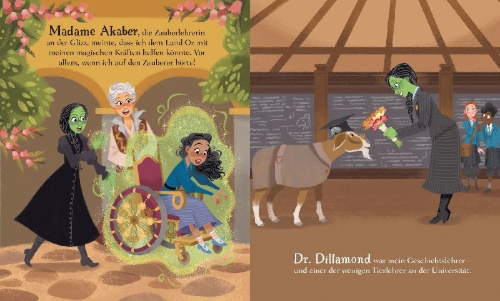 Buchcover und Innenansicht für das Buch: I am Elphaba; I am Glinda; I am Fiyero; We are Shiz