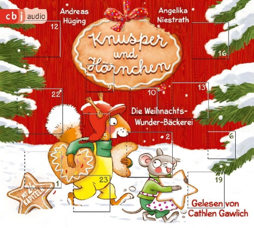 Buchcover und Innenansicht für das Buch: Knusper und Hörnchen - Die Weihnachts-Wunder-Bäckerei