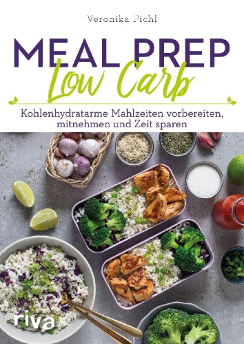 Buchcover und Innenansicht für das Buch: Meal Prep Low Carb
